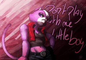 Rating: Safe Score: 0 Tags: 2012 abstract_background anthro bare_shoulders belt black_nose blackby blue_eyes bottomwear clothing domestic_cat e621 english_text felid feline felis female fur hair jacket katt_monroe looking_at_viewer mammal navel nintendo pants pink_body pink_fur shirt short_hair signature simple_background solo star_fox tail text topwear vest white_body white_fur white_hair User: bunchy7s