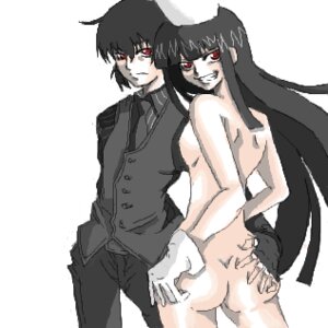 Rating: Explicit Score: 0 Tags: 1boy 1girls alucard_(hellsing) ass ass_crack ass_grab back back_view bangs black_hair blunt_bangs blush breasts butt_crack canon_genderswap clothed clothed_male_nude_female collared_shirt cowboy_shot duo female fingerless_gloves girlycard gloves hair_between_eyes hat hellsing hikora humanoid long_hair looking_at_viewer male naughty_face necktie nude pants red_eyes rule34 rule_63 shiny_skin sidelocks simple_background small_breasts smile straight suit vampire very_long_hair vest walter_c._dornez white_background white_skin User: bunchy7s