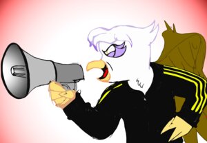 Rating: Safe Score: 0 Tags: 2013 abstract_background absurd_res anthro avian beak brown_body brown_feathers clothing e621 esprites feathered_wings feathers female friendship_is_magic gilda_(mlp) glee_(series) gryphon hair hasbro hi_res looking_at_viewer megaphone my_little_pony mythological_avian mythological_creature mythology purple_body purple_feathers simple_background solo white_body white_feathers wings yellow_eyes User: bunchy7s