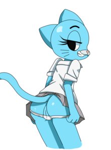 Rating: Explicit Score: 0 Tags: anthro blue_body bottomwear breasts butt cartoon_network clothed clothing digital_media_(artwork) domestic_cat e621 fangs felid feline felis female genitals grin hi_res mammal mature_anthro mature_female nicole_watterson panties panties_down partially_clothed presenting presenting_hindquarters shirt simple_background skirt small_breasts smile solo sssonic2 tail teeth the_amazing_world_of_gumball topwear underwear underwear_down vulva whiskers white_background User: bunchy7s