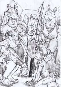 Rating: Questionable Score: 0 Tags: 3_toes alien daigaijin dirt dirty dirty_feet e621 feet foot_fetish foot_lick foot_play forced group gungan human licking male mammal melee_weapon monochrome otolla_gungan polearm smile spear star_wars toes tongue tongue_out tribal weapon User: bunchy7s