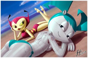 Rating: Questionable Score: 0 Tags: 3:2 bikini border clothed clothing duo e621 female fernando_faria humanoid jenny_wakeman machine my_life_as_a_teenage_robot nickelodeon not_furry one-piece_swimsuit princess_vega robot robot_humanoid skimpy swimwear topless two-piece_swimsuit white_border User: bunchy7s