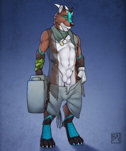 Rating: Explicit Score: 0 Tags: 4_toes 5:6 animal_genitalia anthro balls belt biped blue_background bodypaint bottomwear canid canine chest_tuft claws clothed clothing detached_sheath dragonorca e621 feet flaccid fox fully_sheathed fur genitals gloves green_eyes handwear jewelry male mammal necklace open_clothing open_shirt open_topwear penis pose scarf sheath shirt shorts simple_background solo standing tattoo toe_claws toes topwear tsaiwolf tuft undressing unknown_species User: bunchy7s