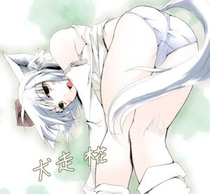 Rating: Questionable Score: 0 Tags: animal_humanoid armwear asian_mythology bent_over blush butt canid canine canis clothed clothing detached_sleeves e621 east_asian_mythology female fur gisyo hair hat headgear headwear humanoid inner_ear_fluff japanese_mythology japanese_text looking_at_viewer looking_back mammal mammal_humanoid momiji_inubashiri mythology open_mouth panties rear_view solo tail tan_body tan_skin tengu text touhou translated tuft underwear white_body white_fur white_hair wolf yellow_eyes yokai User: bunchy7s