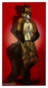 Rating: Safe Score: 0 Tags: anthro black_nose border bottomwear brown_eyes canid canine clothed clothing e621 fox frequent fur grix grixfox looking_at_viewer male mammal pants smile solo topless white_border User: bunchy7s