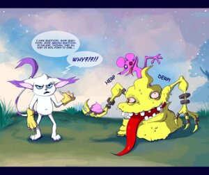Rating: Safe Score: 0 Tags: accessory anthro bandai_namco bloodshot_eyes blue_eyes bracelet buuya chuumon claws clothing derp_eyes dialogue digimon digimon_(species) e621 ear_tuft english_text felid fur furgonomics gatomon gloves group handwear jewelry letterbox male mammal mouse murid murine navel pink_body red_eyes ring rodent sukamon tail tail_accessory tail_jewelry tail_ring teeth text tongue tuft unimpressed white_body white_fur yellow_body User: bunchy7s