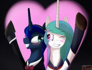 Rating: Safe Score: 0 Tags: 2013 blush clothing dragk duo e621 electronics equid equine female feral friendship_is_magic hair hasbro headphones heart_symbol horn mammal multicolored_hair my_little_pony mythological_creature mythological_equine mythology one_eye_closed princess princess_celestia_(mlp) princess_luna_(mlp) purple_eyes royalty smile unicorn wink User: bunchy7s