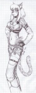 Rating: Questionable Score: 0 Tags: anthro arm_warmers armwear belt biped breasts clothed clothing collar coyotek cross cross_necklace domestic_cat e621 ear_piercing ear_ring ear_tuft felid feline felis female fur geno_e._vefa_(coyotek) gloves graph_paper half-closed_eyes hands_on_hips handwear hi_res inner_ear_fluff jewelry long_torso looking_at_viewer mammal markings narrowed_eyes navel necklace piercing pose ring_piercing sassy shirt skimpy slim solo spots spotted_body spotted_fur spotted_markings standing tail tank_top topwear tuft User: bunchy7s