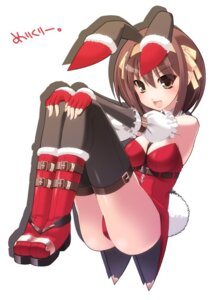 Rating: Explicit Score: 0 Tags: 1girls animal_ears belt boots breasts brown_eyes brown_hair buckle christmas christmas_outfit clothing coattails elbow_gloves female female_only gloves hairband official_alternate_costume ohta_yuichi playboy_bunny rabbit_ears rule34 santa_costume small_breasts solo stockings suzumiya_haruhi suzumiya_haruhi_no_yuuutsu thighhighs translated User: bunchy7s