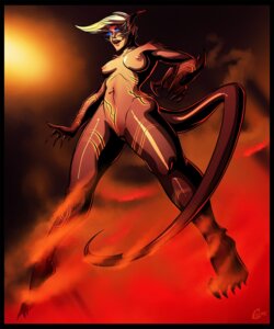 Rating: Questionable Score: 0 Tags: anthro blue_eyes breasts carbonoid claws demon e621 female glowing glowing_eyes hair navel nipples pose solo tongue tongue_out white_hair User: bunchy7s