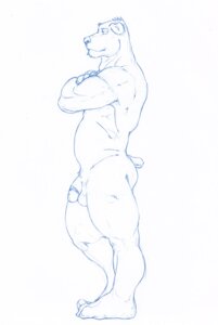 Rating: Explicit Score: 0 Tags: 2011 anthro azaghal balls barefoot biped blue_and_white canid canine canis circumcised crossed_arms domestic_dog e621 feet flaccid fur genitals hi_res humanoid_genitalia humanoid_penis male mammal monochrome muscular muscular_anthro muscular_male nude penis pose side_view simple_background sketch solo standing white_background User: bunchy7s