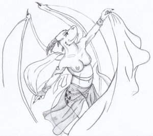 Rating: Questionable Score: 0 Tags: 2010 aleriusiguana anthro breasts clothed clothing dancing dragon e621 female horn leera membrane_(anatomy) membranous_wings mythological_creature mythological_scalie mythology nipples non-mammal_breasts non-mammal_nipples scalie simple_background solo tail topless white_background wings User: bunchy7s