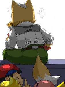 Rating: Safe Score: 0 Tags: 3:4 alien anthro belt butt canid canine clothing crossover depression dipstick_tail e621 earthbound_(series) fingerless_gloves flight_jacket flight_suit fox fox_mccloud fur generation_1_pokemon gloves group handwear human jacket japanese_text kemono kirby kirby_(series) lucas_(earthbound) male mammal markings mercenary ness nintendo pikachu pokemon pokemon_(species) rodent simple_background sitting star_fox super_smash_bros. tail tail_markings text topwear xxffkmnrxx yellow_body yellow_fur User: bunchy7s
