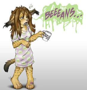 Rating: Safe Score: 0 Tags: 4_toes amphibian ana_(anakuro) anakuro anthro barefoot beverage blue_eyes bodily_fluids bottomless breasts brown_hair chemise chest_tuft claws clothed clothing coffee container cup dialogue digital_media_(artwork) drooling e621 ear_tuft english_text feet felid feline female food freckles frog fur hair holding_container holding_cup holding_object humor iberian_lynx inner_ear_fluff long_hair lynx mammal morning nightgown one_eye_closed open_mouth saliva simple_background sleepwear solo spots tail tattoo text tired toes tuft undead waking_up zombie User: bunchy7s