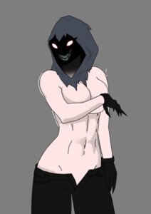 Rating: Explicit Score: 0 Tags: beige_skin black_pants breasts clothes color covering disturbed female female_only front_view gloves hood mascot open_eyes red_eyes rule34 rule_63 solo the_guy topless torn_clothes transparent_background User: bunchy7s