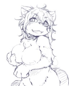 Rating: Questionable Score: 0 Tags: 4:5 anthro blush breasts canid canine e621 eyewear female fondling fur glasses grin hand_on_breast holding_breast koishi_chikasa looking_at_viewer mammal monochrome nipples nude self_fondle sketch smile solo User: bunchy7s