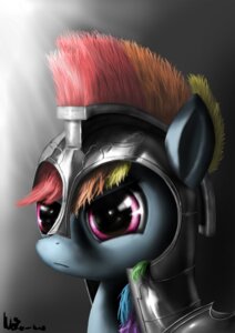 Rating: Safe Score: 0 Tags: absurd_res angry armor blue_body blue_fur e621 equid equine female feral friendship_is_magic fur gradient_background grey_background hair hasbro headgear helmet hi_res horse mammal multicolored_hair my_little_pony neko-me pony purple_eyes rainbow_dash_(mlp) rainbow_hair simple_background solo stare User: bunchy7s