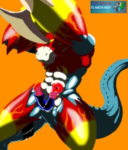 Rating: Explicit Score: 0 Tags: 2_penises animal_genitalia animal_penis anthro armor bandai_namco blue_body blue_skin cloacal_penis digimon digimon_(species) dralam e621 erection flamedramon genitals hemipenes hi_res horn male multi_genitalia multi_penis muscular muscular_anthro muscular_male orange_background penis raised_arm simple_background solo tail User: bunchy7s