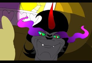 Rating: Safe Score: 0 Tags: 2012 absurd_res black_hair e621 equid equine esprites friendship_is_magic green_eyes green_sclera hair hasbro hi_res horn king_sombra_(mlp) letterbox looking_at_viewer male mammal my_little_pony mythological_creature mythological_equine mythology smoking_eyes solo unicorn User: bunchy7s