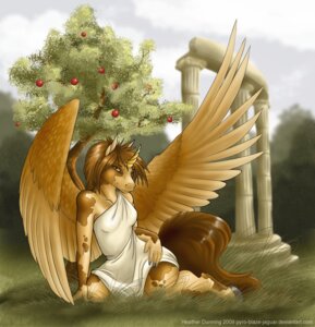 Rating: Safe Score: 0 Tags: 2009 anthro apple apple_tree breasts brown_hair classical clothing cloud column detailed_background dress e621 equid equine feathered_wings feathers female food fruit fruit_tree grass greek hair hooves horn kneeling long_hair mammal mythological_creature mythological_equine mythology outside pillar plant pyroblazejaguar ruins scenery shirt short_hair sky solo tail text topwear tree tunic url winged_unicorn wings wood User: bunchy7s