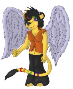 Rating: Safe Score: 0 Tags: anthro breasts clothing e621 ear_piercing facial_piercing feathered_wings feathers felid female jewelry lion mammal mercury_(artist) nose_piercing nose_ring pantherine parody piercing rainbow ring_piercing septum_piercing shirt solo tail topwear wings User: bunchy7s