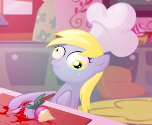 Rating: Questionable Score: 0 Tags: accident blonde_hair blood bodily_fluids chef chef_hat clothing crying derp_eyes derpy_hooves_(mlp) e621 equid equine female feral food friendship_is_magic gore hair hasbro hat headgear headwear horse kitchen mammal misterdavey my_little_pony nightmare_fuel pain plant pony self-harm solo tears torture vegetable wounded User: bunchy7s