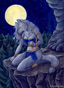 Rating: Safe Score: 0 Tags: 2005 anthro biped bottomwear canid canine canis clothing conditional_dnp crotch_apron detailed_background e621 eyes_closed female forest kneeling loincloth mammal moon nature outside plant sky solo tail tani_da_real tree wolf wood User: bunchy7s
