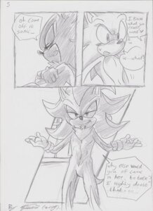Rating: Questionable Score: 0 Tags: anthro blush comic dialogue duo e621 english_text eulipotyphlan graphite_(artwork) greyscale hedgehog irresistible_love looking_at_viewer male male/male mammal monochrome multiple_scenes sega shadow_the_hedgehog soina sonic_the_hedgehog sonic_the_hedgehog_(series) speech_bubble standing teasing text traditional_media_(artwork) User: bunchy7s