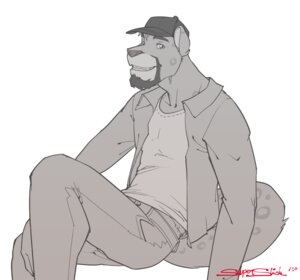 Rating: Safe Score: 0 Tags: 2010 anthro baseball_cap beard biped bottomwear clothed clothing denim denim_bottomwear denim_clothing e621 facial_hair felid fully_clothed fur greyscale hat headgear headwear jacket jeans looking_aside looking_at_viewer male mammal monochrome pants pose shirt side_view simple_background sitting smile solo superslickslasher tail teeth topwear white_background User: bunchy7s
