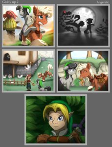 Rating: Safe Score: 0 Tags: 2013 angerelic black_hair blonde_hair blue_eyes carrot clothing comic crossover cutie_mark derpy_hooves_(mlp) e621 earth_pony eating elf english_text epona_(tloz) equid equine female feral food friendship_is_magic fur grey_body grey_fur group hair hasbro hi_res horse humanoid link male mammal melee_weapon my_little_pony nintendo octavia_(mlp) plant pony purple_eyes riding saddle scabbard straddling sword telescope text the_legend_of_zelda vegetable weapon User: bunchy7s