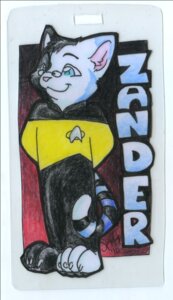 Rating: Safe Score: 0 Tags: 2010 4_toes anthro barefoot biped black_body black_fur character_badge_(artwork) character_name claws clothing domestic_cat e621 eyewear feet felid feline felis fur glasses grandfathered_content green_eyes male mammal smile solo spiffy_fox_kili star_trek star_trek_the_next_generation stripes tail text toes uniform white_body white_fur zander_oro User: bunchy7s