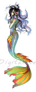 Rating: Safe Score: 0 Tags: aquatic black_hair digital-tea e621 eyes_closed female green_body green_skin hair hi_res merfolk mythology solo split_form User: bunchy7s
