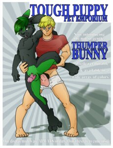 Rating: Explicit Score: 0 Tags: advertisement anal anal_penetration anthro anthro_penetrated balls biped blonde_hair challen clothed clothing duo e621 erection from_behind_position genitals green_eyes hair human human_on_anthro human_penetrating human_penetrating_anthro interspecies lagomorph leporid male male/male male_penetrated male_penetrating male_penetrating_male mammal nude open_mouth penetration penis rabbit sex shirt standing text topwear User: bunchy7s