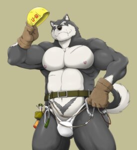 Rating: Questionable Score: 0 Tags: abs anthro belt biceps big_muscles biped canid canine canis clothed clothing construction_worker domestic_dog e621 front_view fur gantetsu husky jockstrap looking_at_viewer male mammal muscular muscular_anthro muscular_male neyukidou nipples nordic_sled_dog pecs portrait pose scar solo speedo spitz standing swimwear tail three-quarter_portrait tool_belt topless underwear worker User: bunchy7s