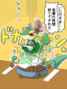 Rating: Safe Score: 0 Tags: 3:4 blush clothing cutlery duo e621 empty_eyes eyewear female feral food force_feeding forced fork furniture generation_5_pokemon glasses green_body hm3526 japanese_text kitchen_utensils knife maid_uniform micro nintendo open_mouth partially_translated pokemon pokemon_(species) red_eyes reptile scalie serperior simple_background size_difference snivy table text tools translation_request uniform white_eyes yellow_background User: bunchy7s