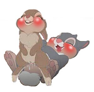 Rating: Explicit Score: 0 Tags: bambi_(film) blossom_(bambi) blush blushing brown_fur cub disney female feral furry grey_fur incest lagomorph leporid male penis rabbit rule34 straight thumper white_background User: bunchy7s