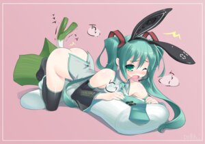 Rating: Explicit Score: 0 Tags: 1girl amasa_mitsunaru animal_ear animal_ears aqua_eyes aqua_hair aqua_nails ass bare_shoulders black_legwear black_thighhighs blush bottomless bunny_ear detached_sleeves female female_masturbation green_eyes green_hair hair_ornament hatsune_miku headset leek long_hair lying masturbation nail_polish necktie negi_suppository object_insertion on_stomach one_eye_closed open_mouth panties panties_around_one_leg pillow produce produce_dildo produce_insertion rabbit_ears rule34 sex_toy solo speaker spring_onion striped striped_panties tears themed_object thighhighs tied_hair twintails underwear vegetable_dildo very_long_hair vocaloid wince User: bunchy7s