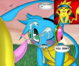Rating: Explicit Score: 0 Tags: 2010 alternate_color ambiguous_gender bluebean blues_the_mew blush bodily_fluids clothed clothing cum cum_in_mouth cum_inside cum_on_face duo e621 electronics erection generation_1_pokemon genital_fluids genitals head_tuft headphones kneeling legendary_pokemon long_tail male mammal mew_(pokemon) nintendo one_eye_closed orgasm outside penis pikachu pokemon pokemon_(species) rodent tail tapering_penis teeth tuft User: bunchy7s
