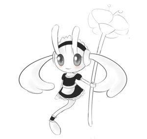 Rating: Safe Score: 0 Tags: clothed clothing e621 female floette flower generation_6_pokemon maid_uniform monochrome nintendo plant pokemon pokemon_(species) raggedy solo uniform User: bunchy7s