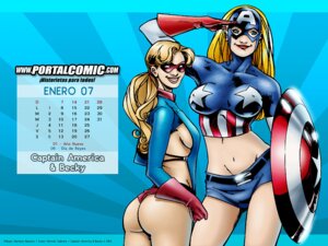 Rating: Questionable Score: 0 Tags: 2007 2girls ass blonde_hair blue_eyes breasts bucky_barnes captain_america captain_america's_shield captain_america_(series) erect_nipples female female_only gloves long_hair mariano_navarro marvel marvel_comics mask midriff navel nipples ponytail rule34 rule_63 salute sideboob smile smiling steve_rogers straight_hair superheroine thong User: bunchy7s