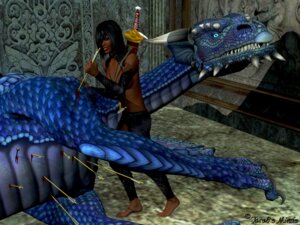 Rating: Questionable Score: 0 Tags: 3d_(artwork) 4:3 arrow_(weapon) arrowed blood blue_body blue_eyes blue_scales bodily_fluids digital_media_(artwork) dragon duo e621 female feral human lying mammal melee_weapon millennium_dragon mythological_creature mythological_scalie mythology ranged_weapon scales scalie size_difference standing sword unknown_artist weapon User: bunchy7s