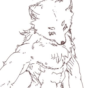Rating: Questionable Score: 0 Tags: 1:1 anthro canid canine e621 half-length_portrait male mammal monochrome muscular muscular_anthro muscular_male nude portrait red_and_white simple_background sindoll sketch solo white_background User: bunchy7s