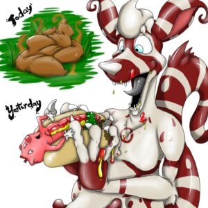 Rating: Explicit Score: 0 Tags: 1:1 after_vore ambiguous_gender ambiguous_species anthro before_and_after digestion digital_media_(artwork) disposal duo e621 feces feces_creature feces_transformation food food_creature hard_vore hi_res hot_dog humor kanada ketchup mustard scared scat_disposal shocked tail teeth transformation transformation_through_vore vore yebut User: bunchy7s
