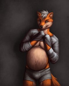 Rating: Questionable Score: 0 Tags: 2013 4:5 anthro belly biped black_nose blue_eyes bottomwear bulge canid canine clothing detailed e621 ear_piercing fox foxxel front_view fur grey_background grey_hair hair male mammal multicolored_body multicolored_fur naughty_face navel orange_body orange_fur overweight overweight_anthro overweight_male piercing potbelly shirt shorts simple_background smile solo standing sugarboy tail topwear two_tone_body two_tone_fur undressing User: bunchy7s