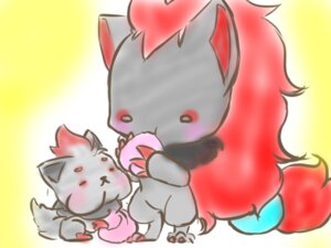 Rating: Safe Score: 0 Tags: 4:3 ambiguous_gender anthro canid canine duo e621 eating feral generation_5_pokemon mammal nintendo pokemon pokemon_(species) zoroark zorua だいちゃ User: bunchy7s