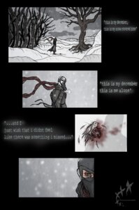 Rating: Questionable Score: 0 Tags: avian bird clothing coat corpse death depression disembowelment duo e621 english_text feral forest gas_mask gore hi_res human human_focus konami linkin_park lyrics male mammal mask metal_gear not_furry_focus outside plant psycho_mantis russia sad scarf size_difference snow solo_focus text topwear tree unknown_artist winter User: bunchy7s