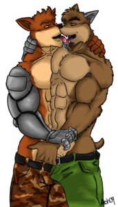 Rating: Explicit Score: 0 Tags: 2boys anthro artist_request bandicoot belt black_belt black_nose blank_background brown_fur brown_shorts crash_(series) crash_bandicoot_(series) crunch_bandicoot erection erection_under_clothes fangs fur furry furry_only gay green_eyes green_pants green_shorts kiss kissing male male/male male_only marsupial military military_pants no_humans oc original_character red_fur robotic_arm rule34 shorts signature simple_background tagme tagme_(artist) teeth tongue tongue_out unknown_artist white_background yaoi User: bunchy7s