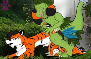 Rating: Explicit Score: 0 Tags: anthro anthro_on_anthro big_breasts bodily_fluids breasts cum detailed_background dinosaur dirty.little.bleu.vixen dromaeosaurid duo e621 eyes_closed felid female female_penetrated forest from_behind_position genital_fluids hryssar hryssar_kulazak interspecies lithulraptor male male/female male_penetrating male_penetrating_female mammal nature outside pantherine penetration plant prehistoric_species pyra reptile saurischian scalie sex tail theropod tiger tree vaginal velociraptor User: bunchy7s