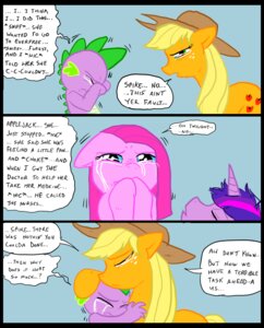 Rating: Safe Score: 0 Tags: 2012 applejack_(mlp) blonde_hair blue_eyes bodily_fluids clothed clothing comic cowboy_hat crying cutie_mark death despair dialogue digital_media_(artwork) dragon e621 earth_pony english_text equid equine eyes_closed female feral freckles friendship_is_magic fur grief group hair hasbro hat headgear headwear horn horse hug inside male mammal metal_(artist) multicolored_hair my_little_pony mythological_creature mythological_equine mythological_scalie mythology orange_body orange_fur pink_body pink_fur pink_hair pinkamena_(mlp) pinkie_pie_(mlp) pony purple_body purple_fur purple_hair sad scalie spike_(mlp) straight_hair tears tears_of_desperation tears_of_sadness tears_on_cheek teary_eyes text the_feels twilight_sparkle_(mlp) two_tone_hair unicorn User: bunchy7s