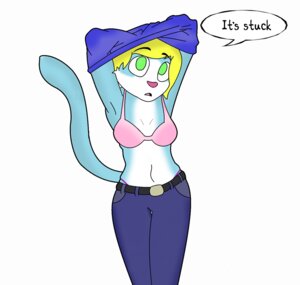 Rating: Safe Score: 0 Tags: anthro blonde_hair bra breasts clothing debby_katt digital_media_(artwork) domestic_cat e621 felid feline felis female green_eyes hair looking_at_viewer mammal mcfly0crash solo underwear User: bunchy7s